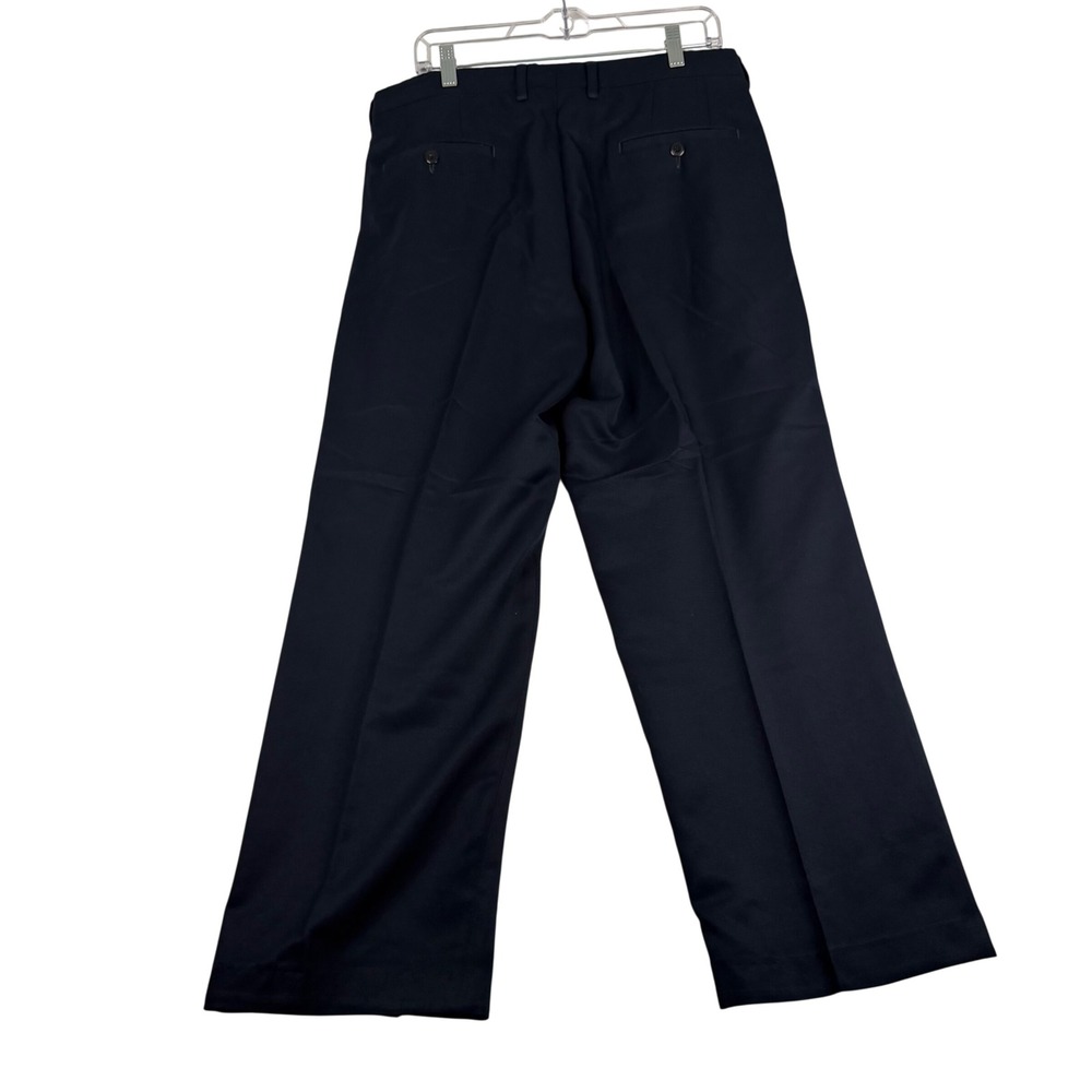 Concepts Mens Navy Blue Flat Front Dress Pants Straight Leg 34x30 2105